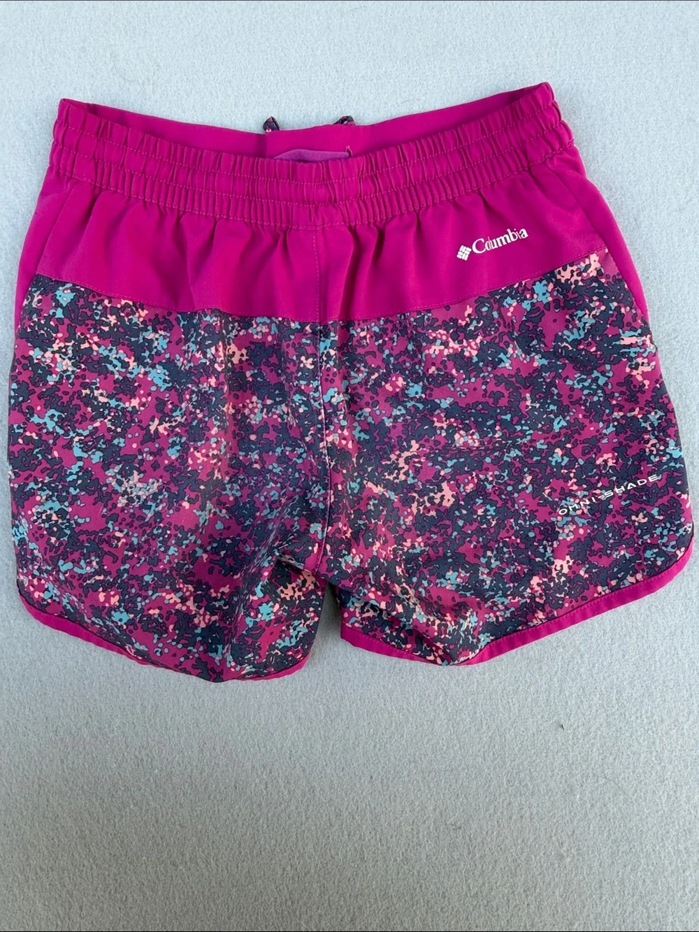 Columbia Fuchsia Multi-Color Printed Athletic Shorts